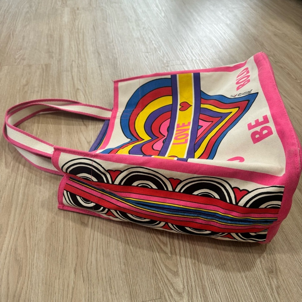 Brighton rainbow canvas heart tote - Picture 8 of 8